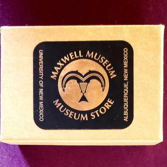 KALLESTEWA Designer Earrings Zuni Lapis Mother of Pearl Sterling Signed - NWT - Picture 7 of 8